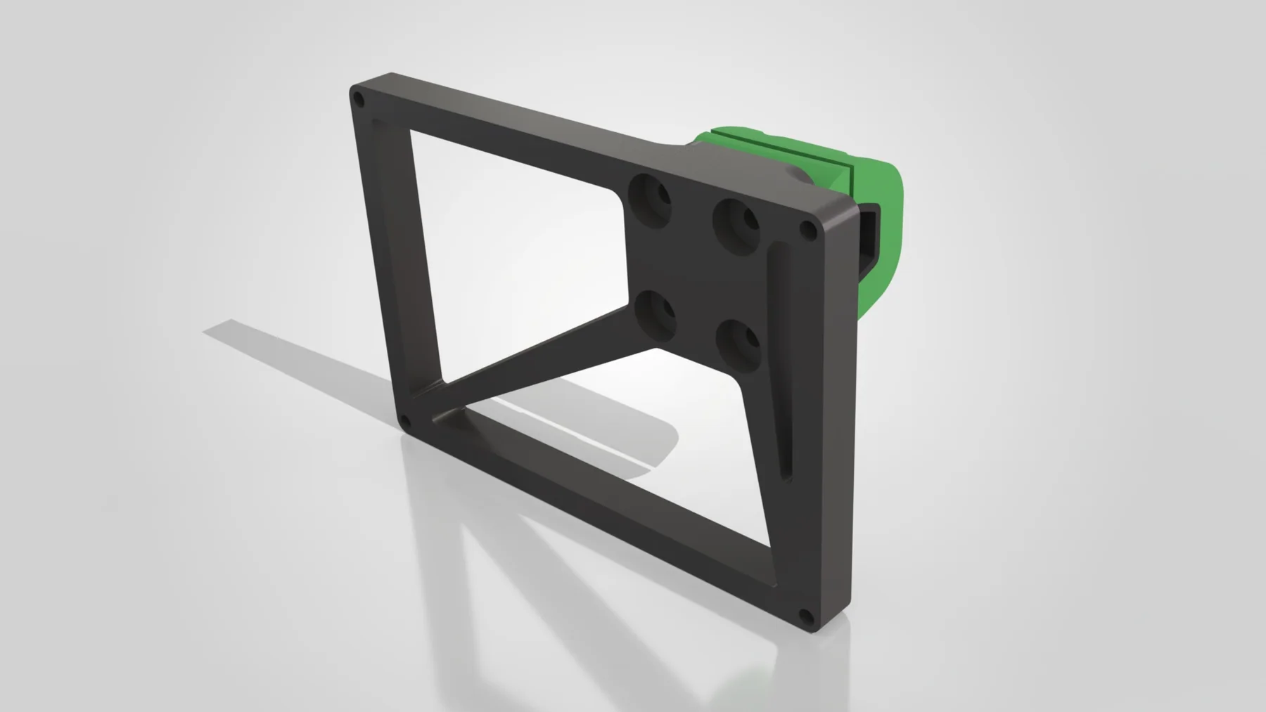 KT-26 structural tow hook license plate mounting bracket with compliant TPU interface
