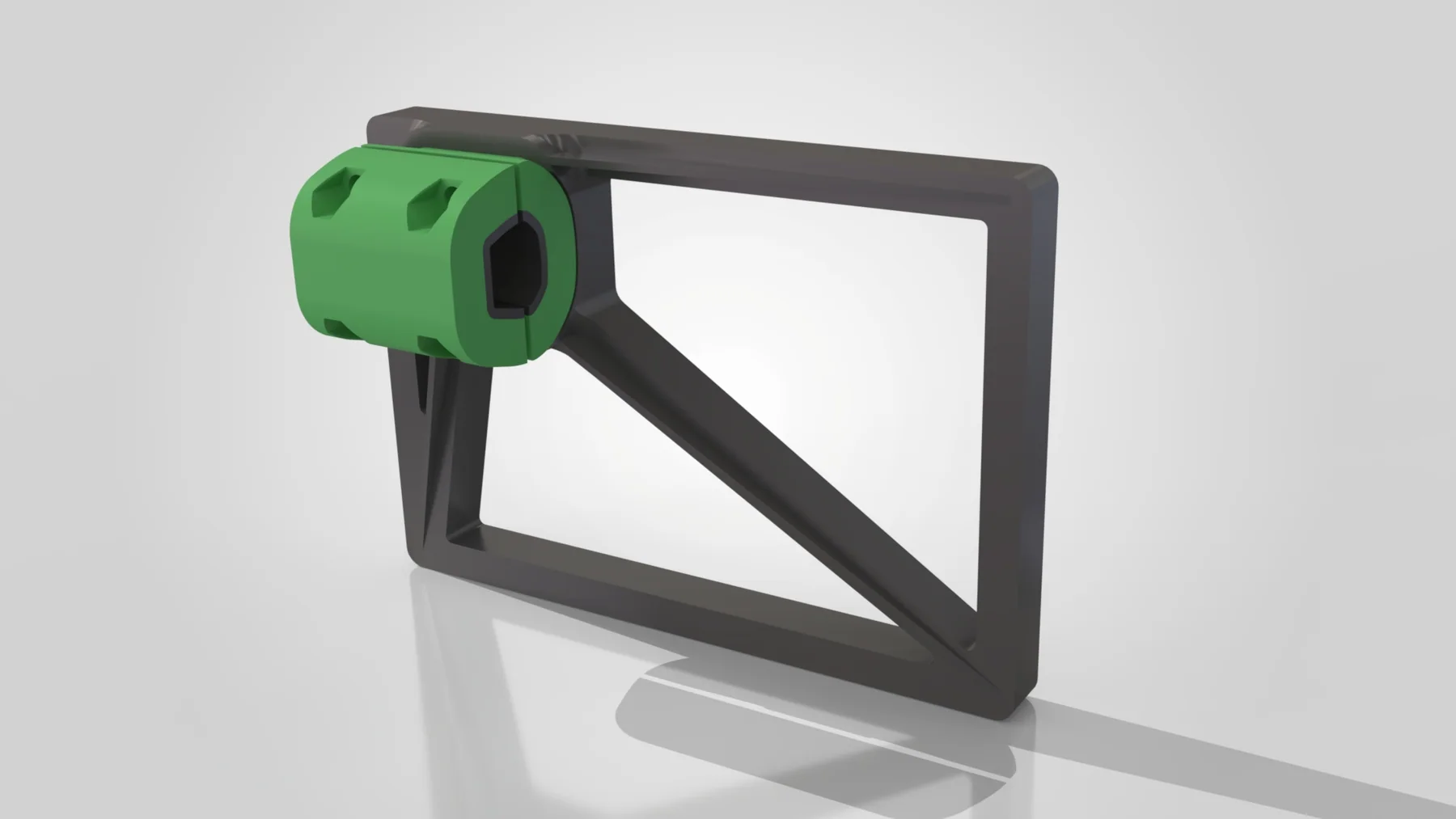 Rear view of the bare KT-26 structural mount and compliant interface